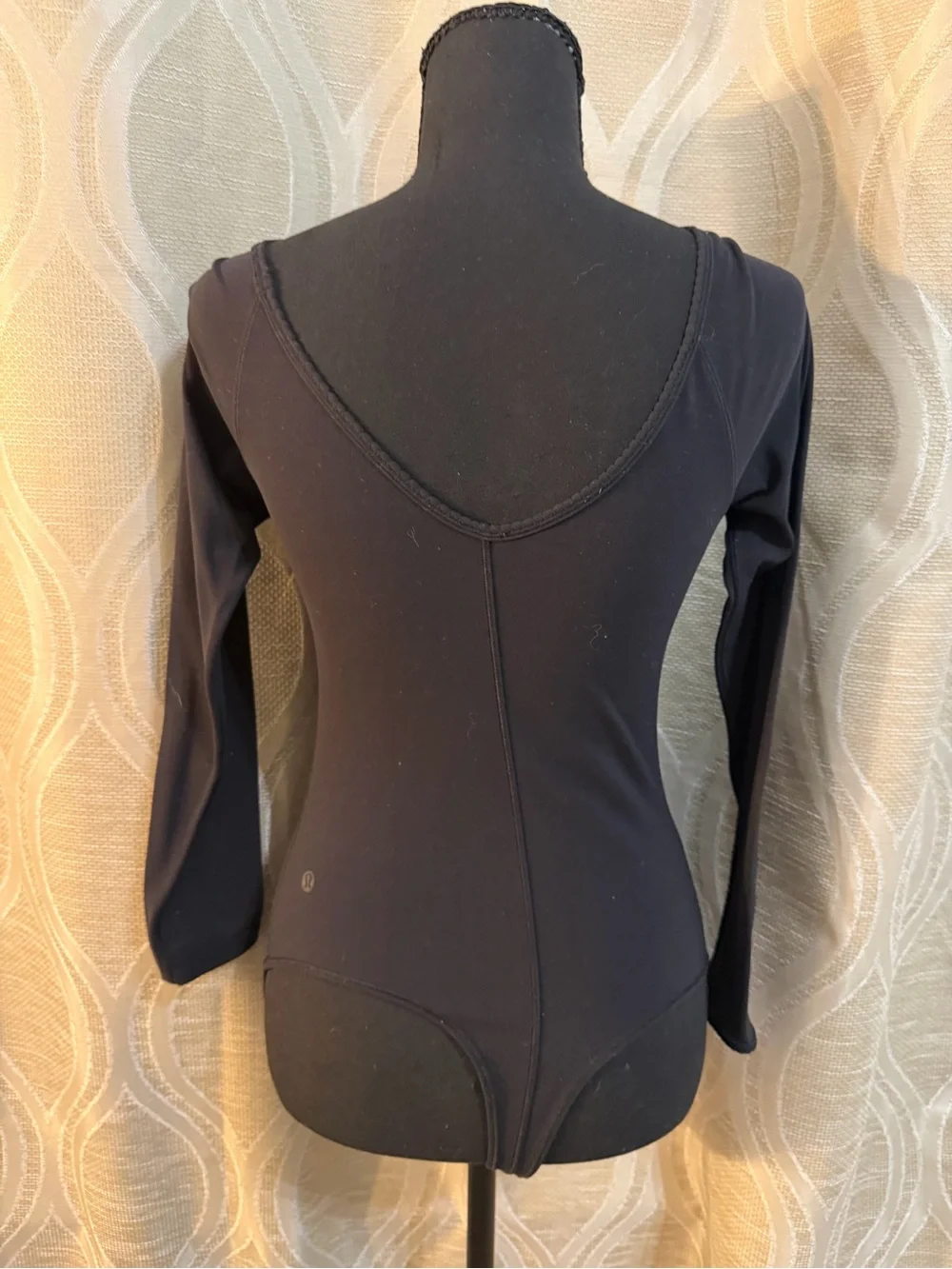 lululemon athletica Black Long-Sleeve Scoop-Neck Bodysuit